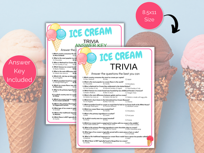 Ice Cream Trivia Game
