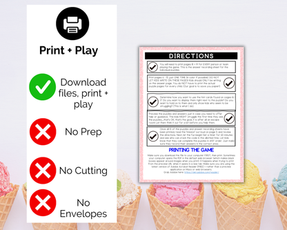 Ice Cream Escape Room for Kids