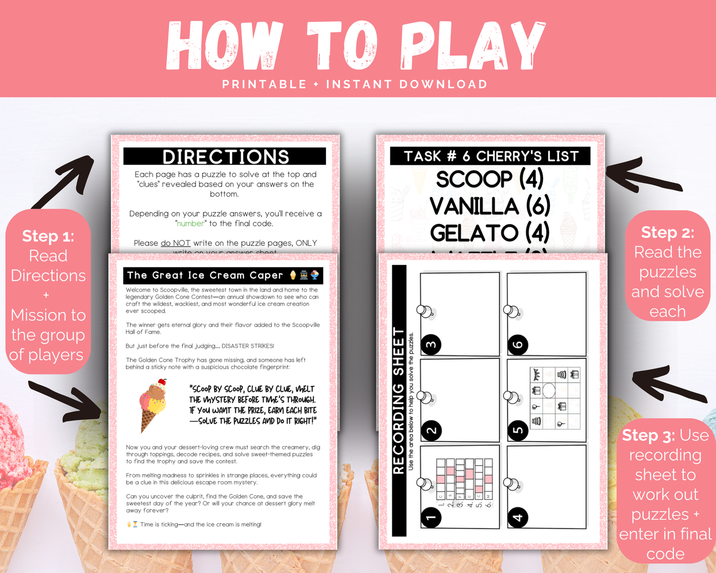 Ice Cream Escape Room for Kids