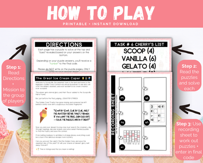 Ice Cream Escape Room for Kids
