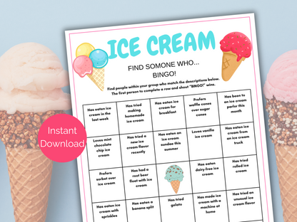 Ice Cream Find Someone Who
