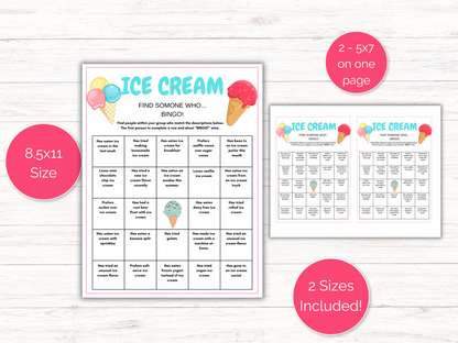 Ice Cream Find Someone Who