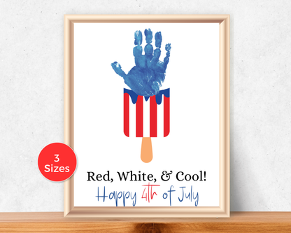 July 4th Popsicle Handprint Art