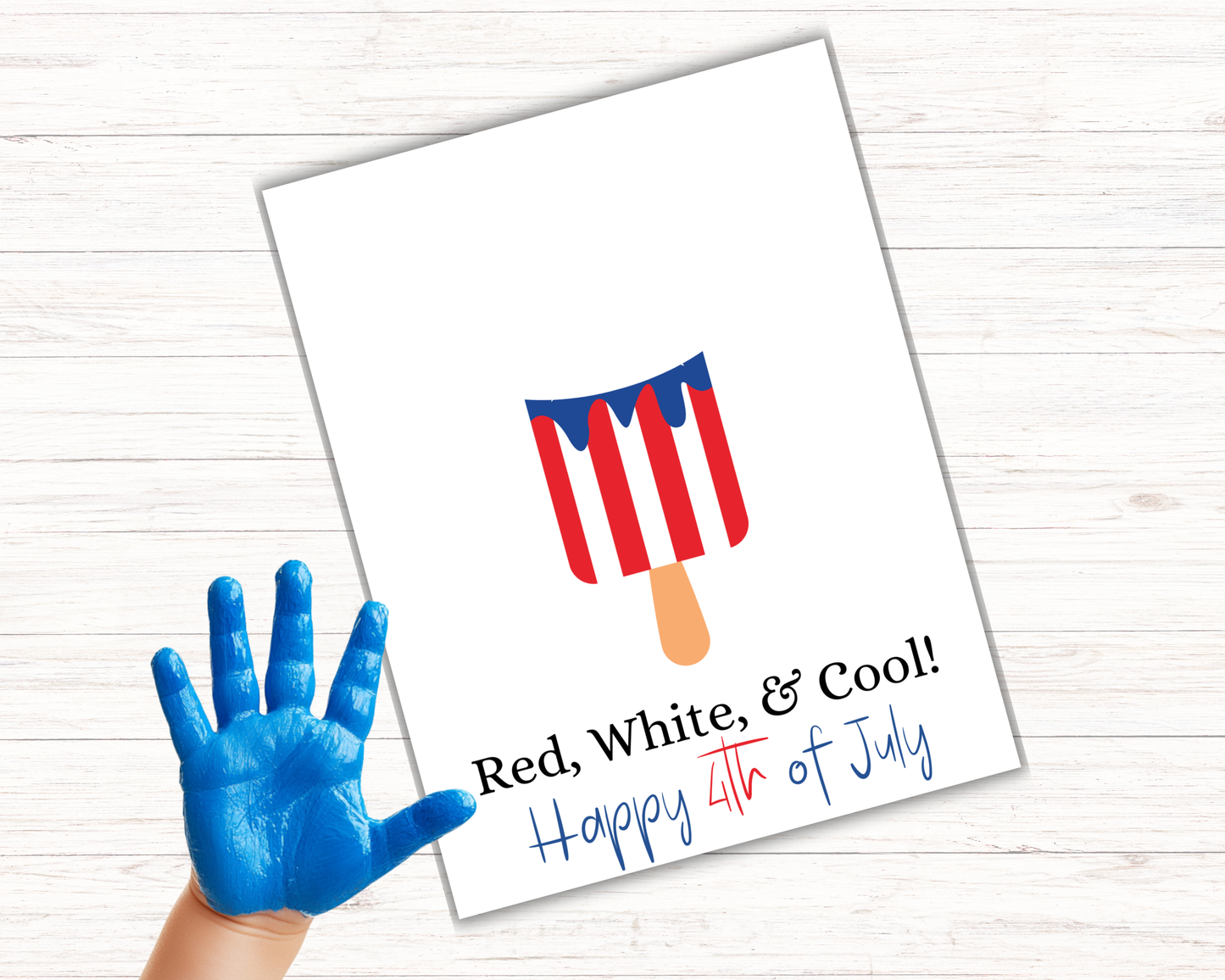 July 4th Popsicle Handprint Art