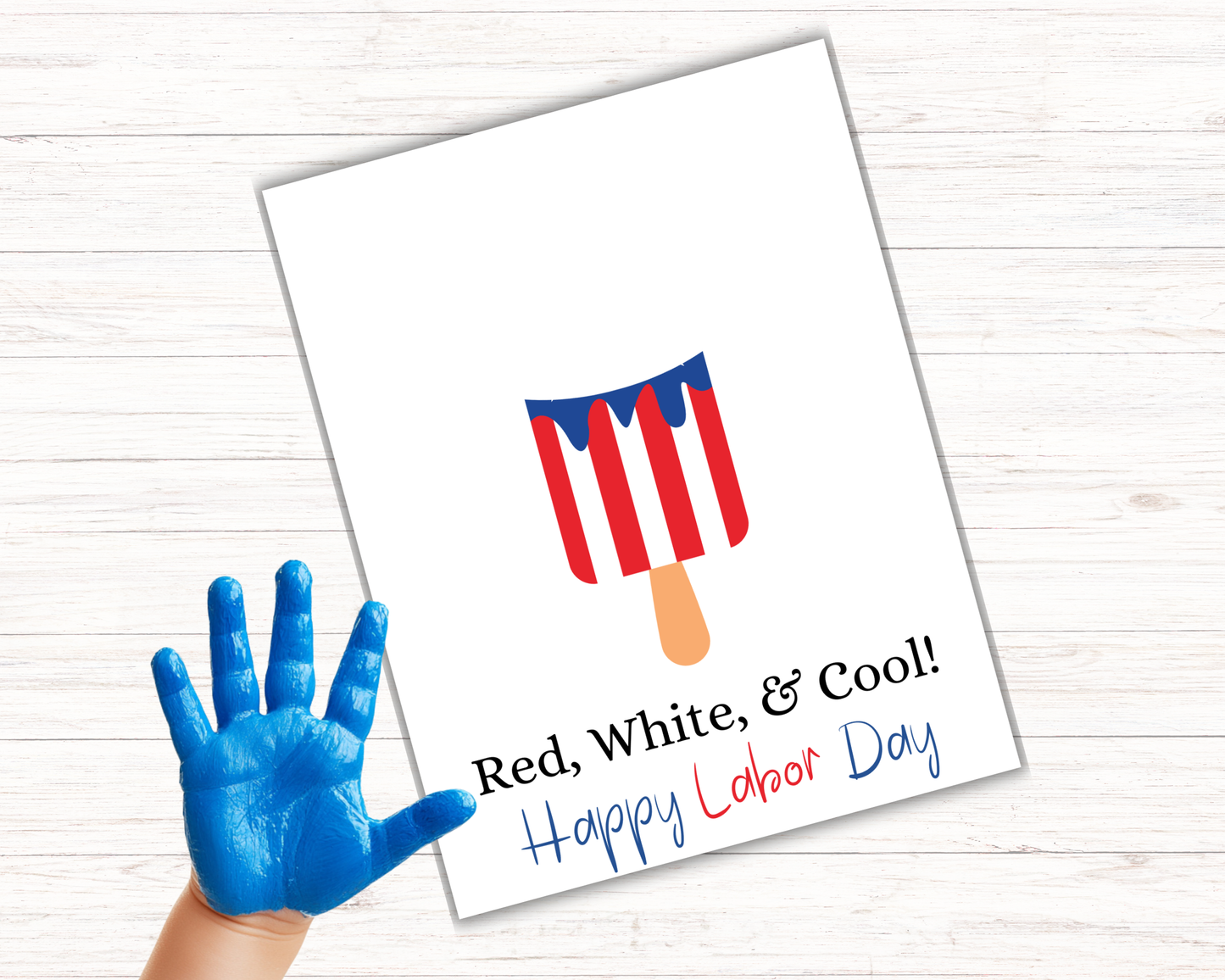 Labor day Popsicle Handprint Art