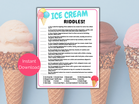 Ice Cream Riddles