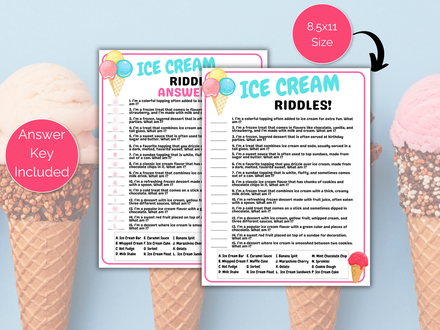 Ice Cream Riddles