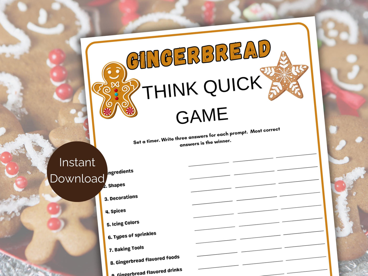 Gingerbread Think Quick