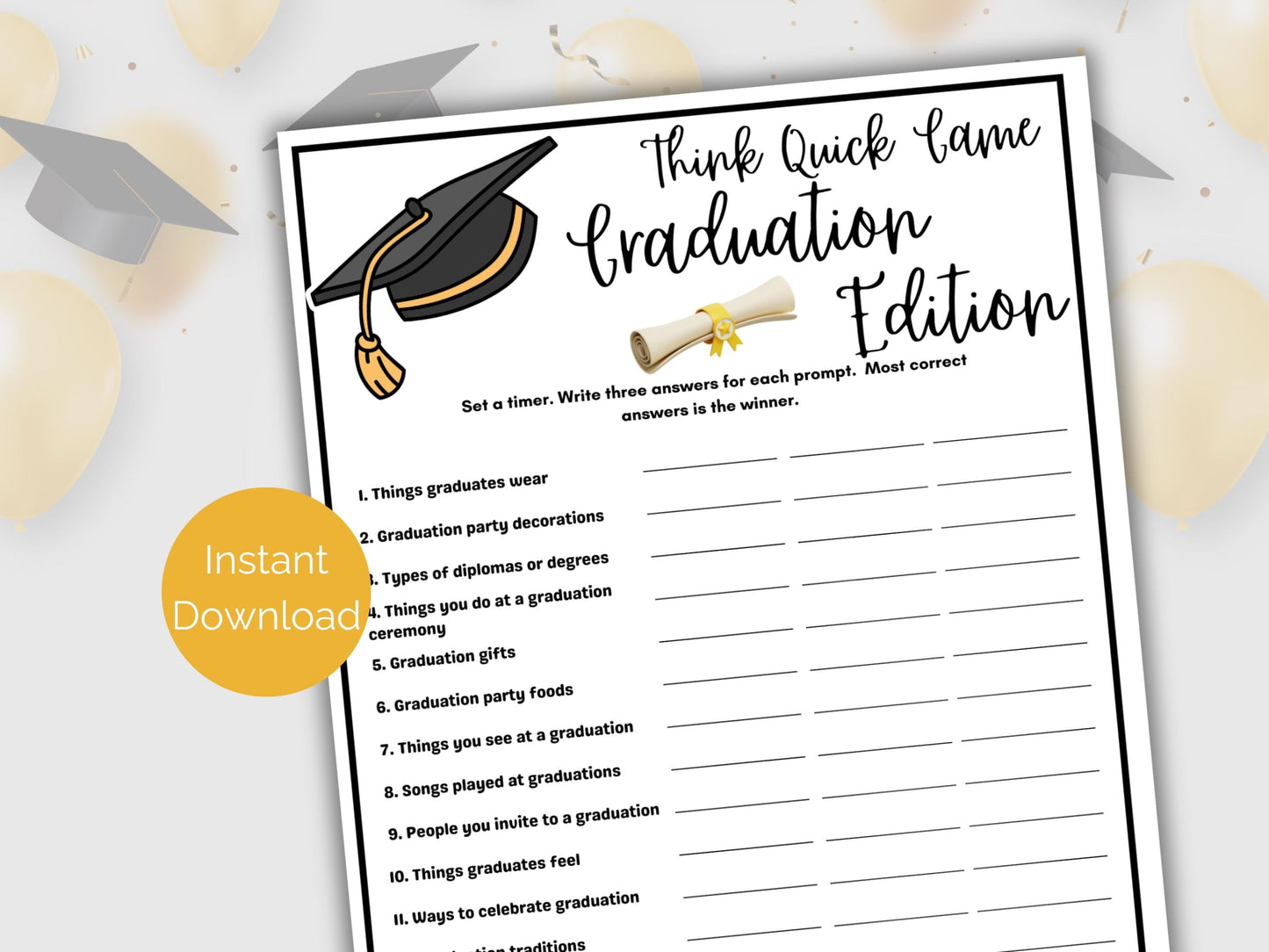 Graduation Think Quick