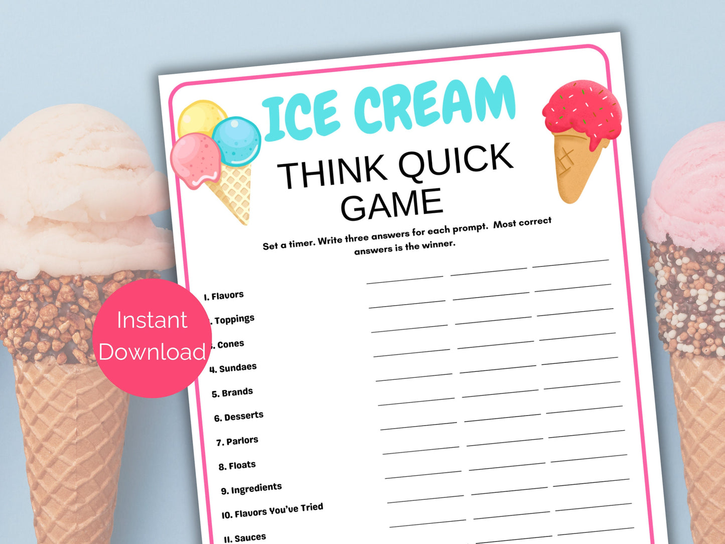 Ice Cream Think Quick