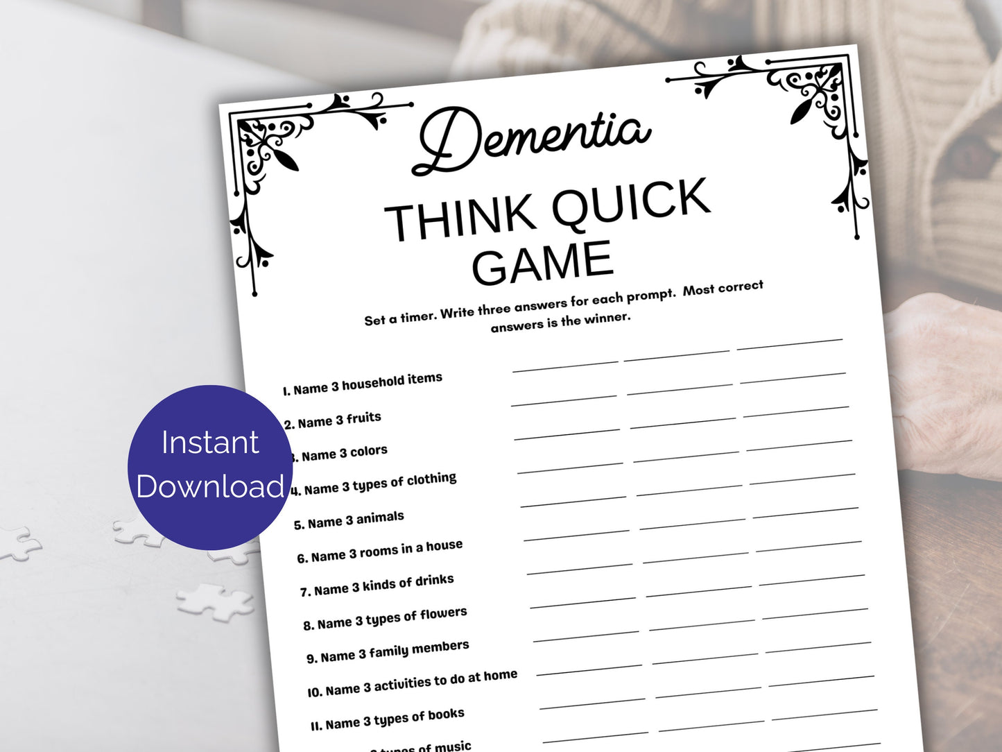 Dementia Think Quick
