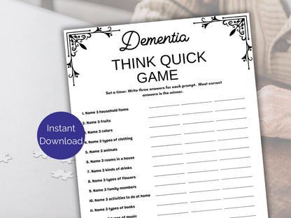 Dementia Think Quick