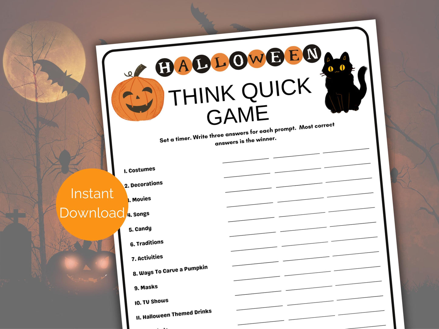 Halloween Think Quick