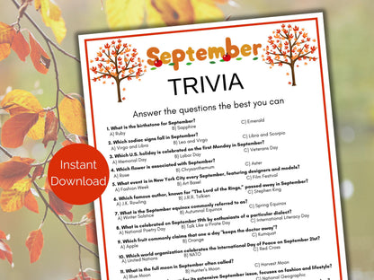 September Trivia Game