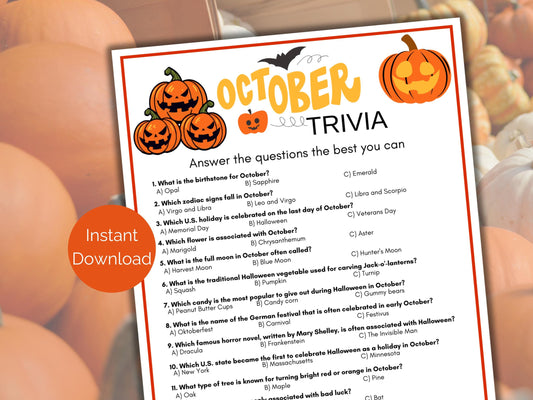 October Trivia Game