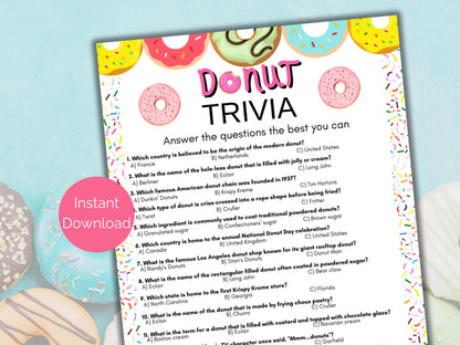 Donut Trivia Game