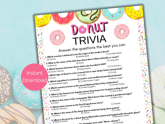 Donut Trivia Game