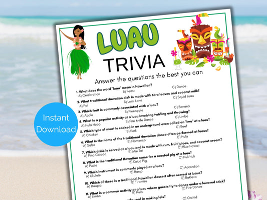 Luau Trivia Game