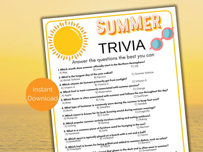 Summer Trivia Game
