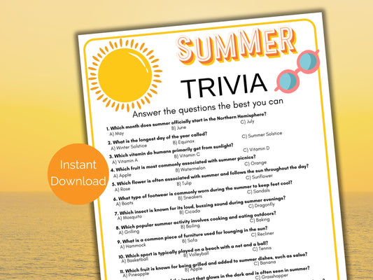 Summer Trivia Game