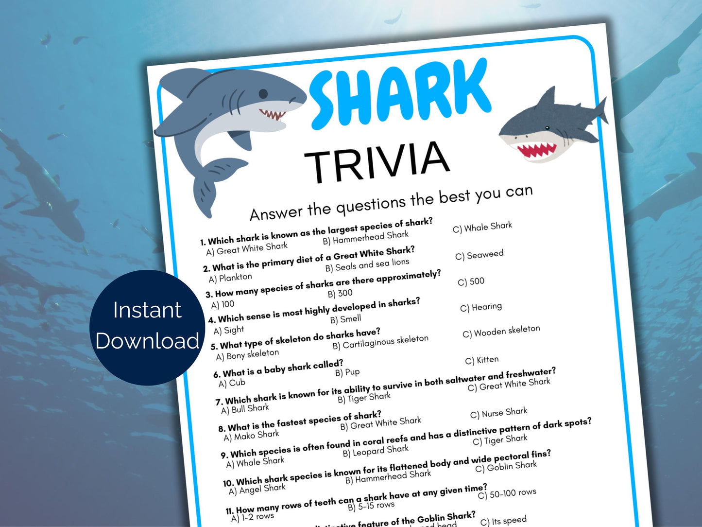 Shark Trivia Game