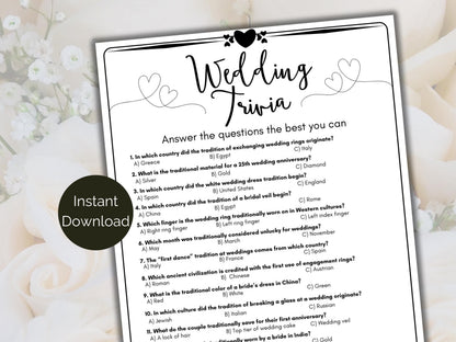Wedding Trivia Game