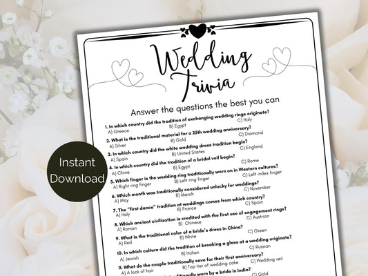 Wedding Trivia Game