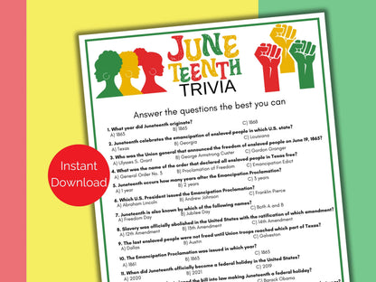Juneteenth Trivia Game