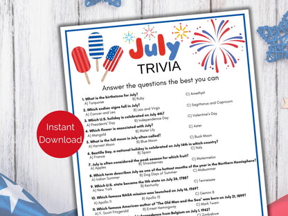 July Trivia Game