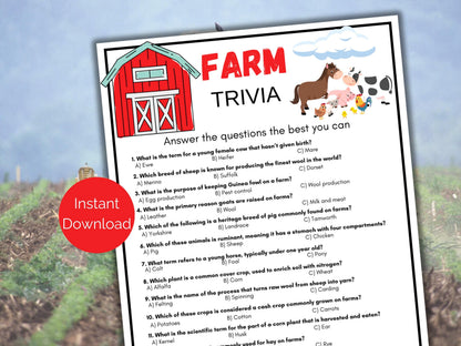 Farm Trivia Game
