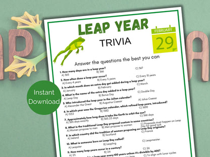 Leap Year Trivia Game