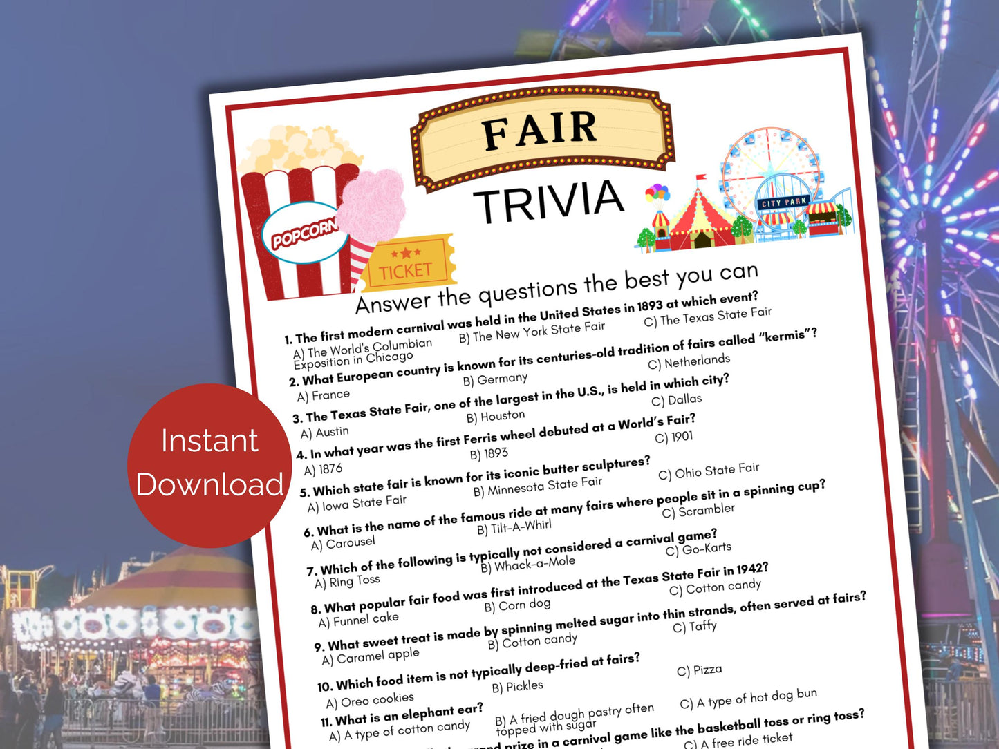 Fair Trivia Game