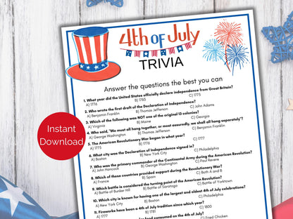 July 4th Trivia Game