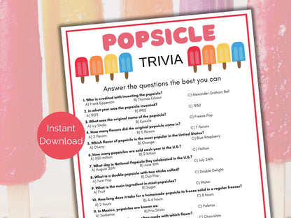 Popsicle Trivia Game