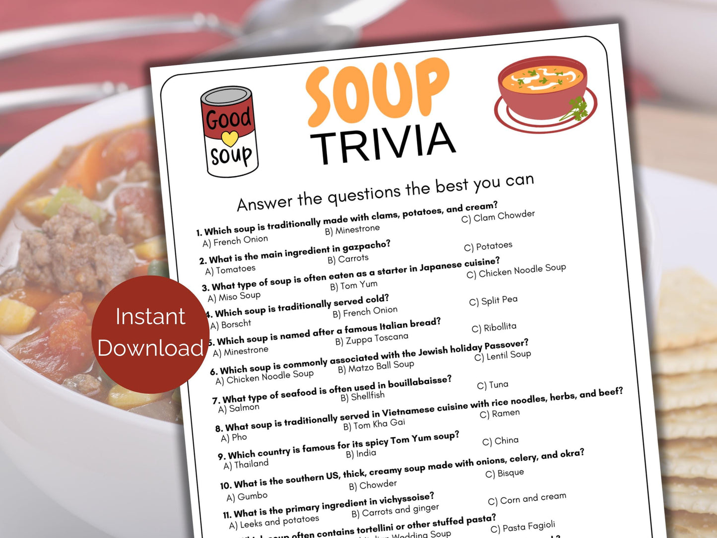 Soup Trivia Game