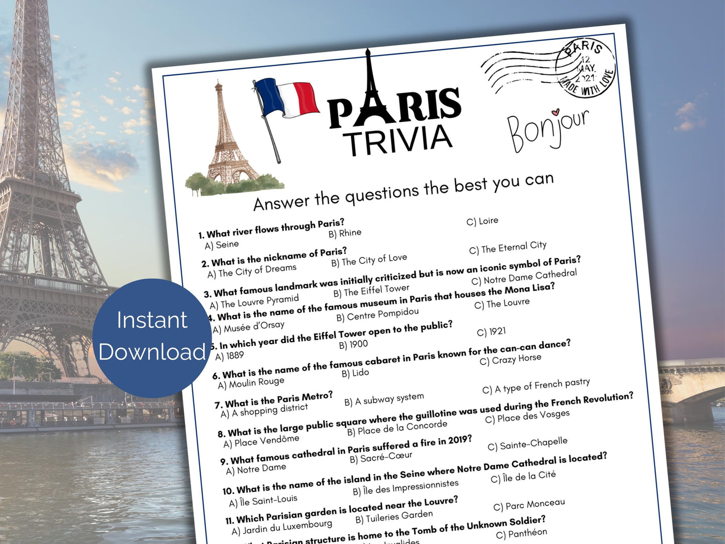 Paris Trivia Game