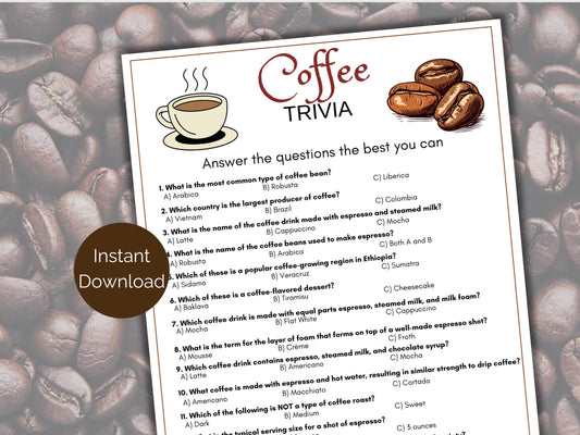 Coffee Trivia Game
