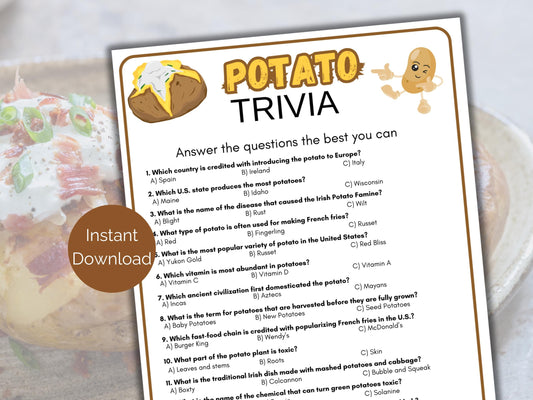 Potato Trivia Game