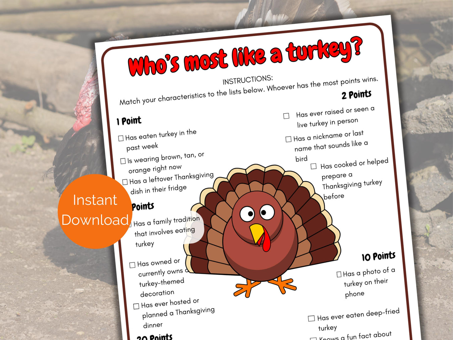 Who's The Most Like a Turkey