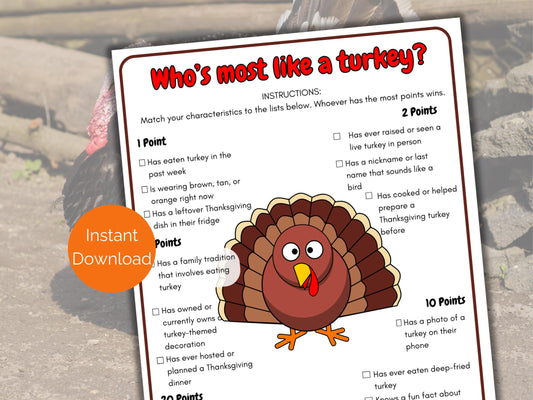 Who's The Most Like a Turkey