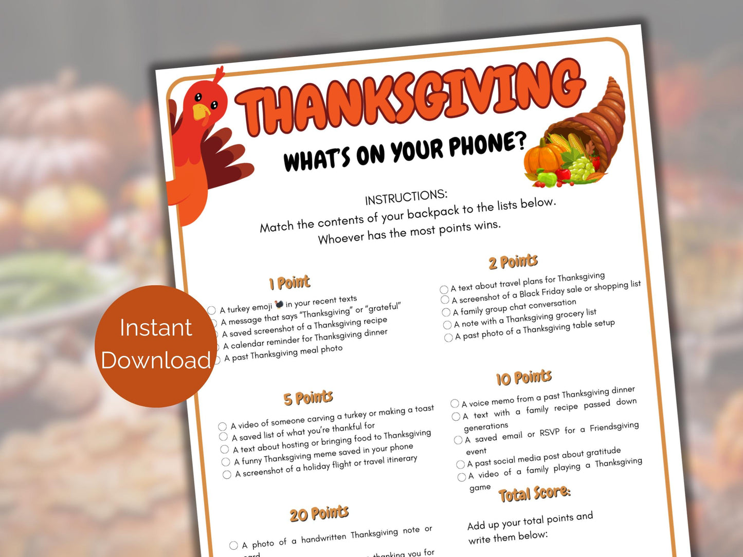 Thanksgiving What's On Your Phone