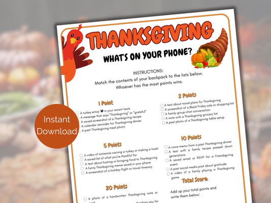 Thanksgiving What's On Your Phone