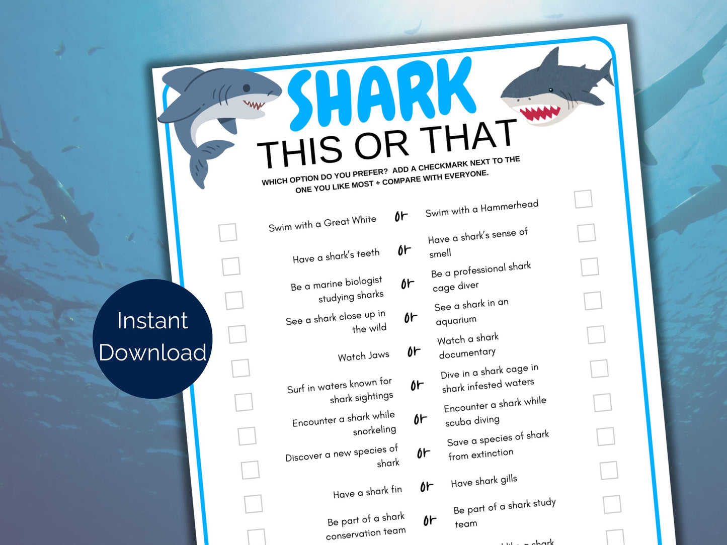 Shark This or That Game