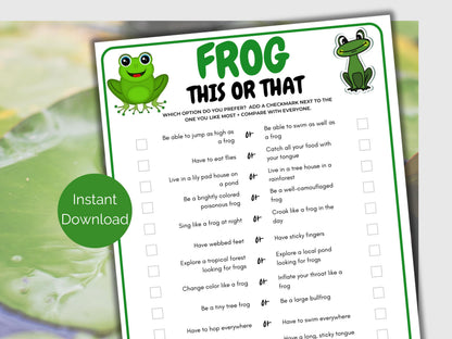 Frog This or That Game