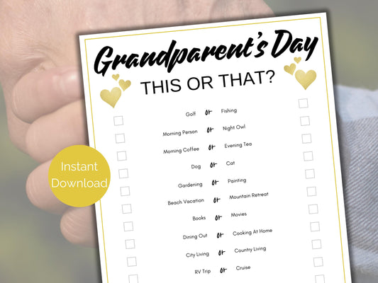 Grandparents This or That Game
