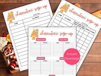 Charcuterie Sign Up Sheet