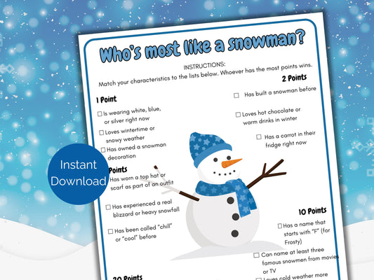 Who's The Most Like a Snowman