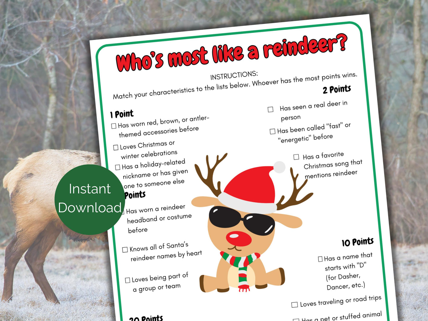 Who's The Most Like a Reindeer