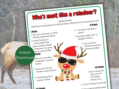Who's The Most Like a Reindeer