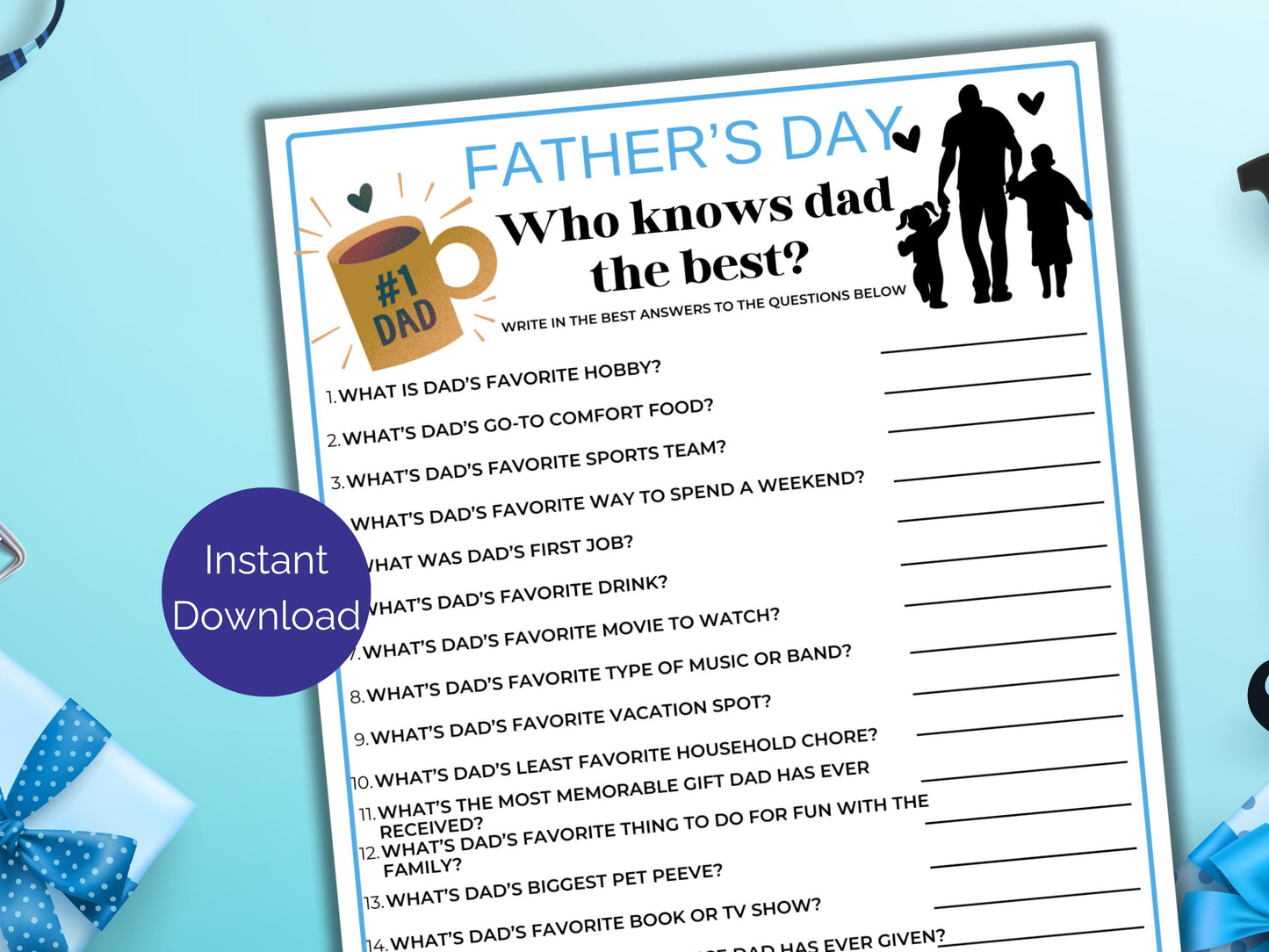 Who Knows Dad Best Game